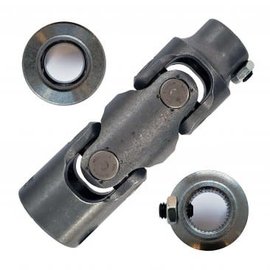 Borgeson Double Steering Universal Joint - Steel - 13/16"36 X 1" Smooth Bore - 024068