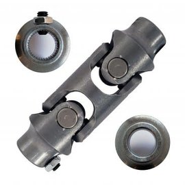 Borgeson Double Steering Universal Joint - Steel - 13/16"36 X 3/4" Smooth - 024064