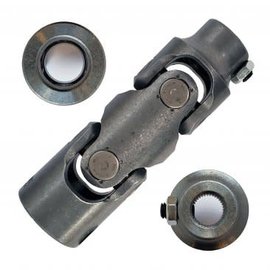 Borgeson Double Steering Universal Joint - Steel - 5/8"36 GM X 1" Smooth Bore - 021868