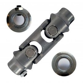 Borgeson Double Steering Universal Joint - Steel - 11/16"40 X 3/4" Smooth Bore - 022864