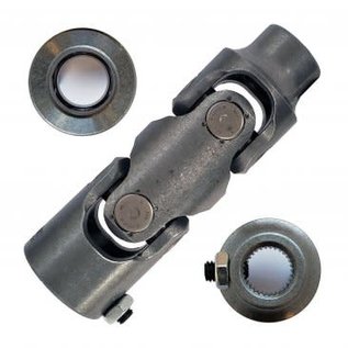 Borgeson Double Steering Universal Joint - Steel - 3/4"30 X 1" Smooth Bore - 023168