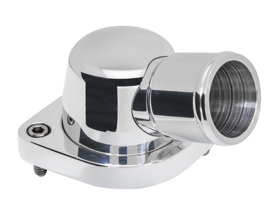 Billet Specialties Thermostat Housing LS 15-Degree Polished Billet Specialties Thermostat Housing LS 15-Degree Polished
