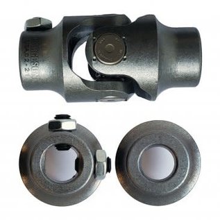 Borgeson Steering Universal Joint - Steel - 17mm DD X 5/8" Smooth Bore - 014662
