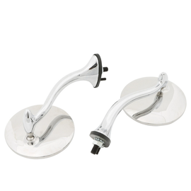 Vintique, Inc. Vintique Retro Style Swan Neck Street Rod Mirrors - Pair- SR-18402/3-S