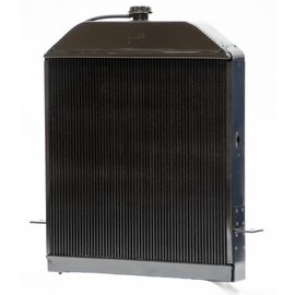 Johnson's Radiator Works 1939-40 Ford Deluxe Radiator - Stock Height - Flathead 1.750" Top - Non A/C  - 4-3940-0-7