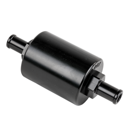 Billet in-Line Fuel Filter -6AN Fittings - Carb or EFI - Black Finish -  BLK42230 - Affordable Street Rods