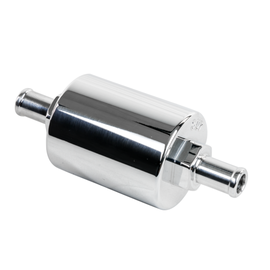 Billet Specialties Billet in-Line Fuel Filter 3/8" Barb Fittings - Carb or EFI - Polished Finish - 42130