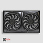 Cooling Components Style 28 Slim-line 2 speed Dual Fan Shroud - CC-1228