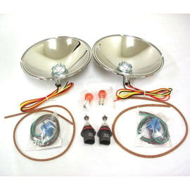 Vintique, Inc. 1933-34 Ford Passenger Car & Commercial Halogen Headlight Reflector Kit W/ Turn Signals - 40-13027-QK12TS