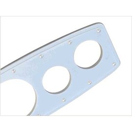 OTB Gear B-24 Bomber Series Dash Panel - 6 Gauge Rectangular Kit - Polished Base - Satin Face - 2406K 1-4