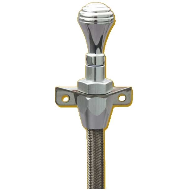 MotorNets Chrome Steel C6 Transmission Dipstick – 29" Length For Ford Hot Rod & Street Rod