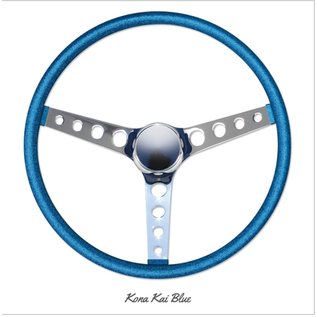 Mooneyes  15" Mooneyes California Metal Flake Finger Grip Steering