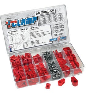 Made 4 You Made 4 You - T-Clamp All Plumb Kit 3/16" to 3/8" Single & 5/16" to 3/8" Double Clamps