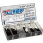 Made 4 You T-CLAMP BRAKE LINE KIT, 3/16" to 1/4" SINGLE and 3/16" to 1/4" DOUBLE CLAMPS, BLACK - 30-890-11