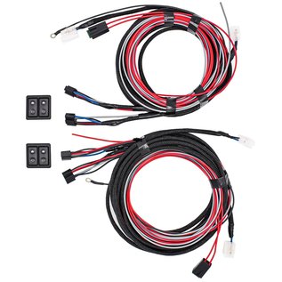 Nu-Relics Black Illuminated Switches with with harness for Console Placement - 4 Window Kit - 406