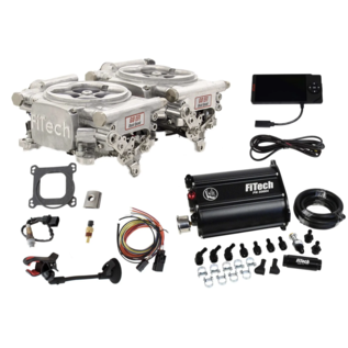 FiTech Go EFI 2x4 System (Aluminum Finish) Master Kit w/ Force Fuel, Fuel Delivery System - 35261