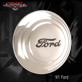 Wheel Smith 41 Ford S/S Hubcap - Fits Artillery, Smoothie, Billet, Cast Wheels - Logo Not Painted - 10150120