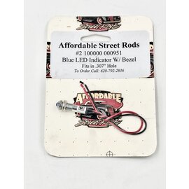 Affordable Street Rods LED Indicator - Blue Light w/Bezel