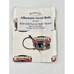 Affordable Street Rods LED Indicator - Red Light - Push in
