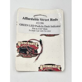Affordable Street Rods LED Indicator - Green Light - Push in