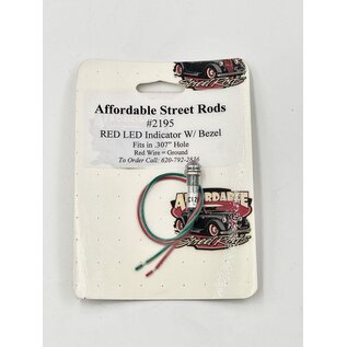 Affordable Street Rods LED Indicator - Red Light w/ Bezel
