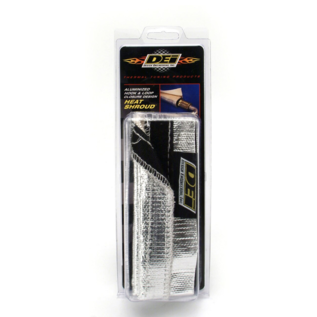 DEI Heat Shroud™ - 1" I.D. x 3ft - Aluminized Sleeving-hook & loop edge - 10405