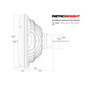 RetroBright RETROBRIGHT LED Sealed Beam 7" Round - Classic White - LFRB135