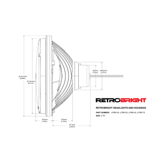 RetroBright RETROBRIGHT LED 5 3/4" Headlight - Classic White (3000K) - LFRB125