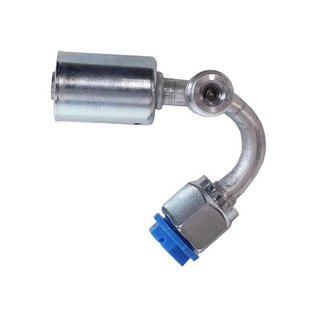 Vintage Air 135 Degree Reduced Barrier Beadlock O-ring Hose End Fitting W/ 134a Service Port