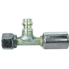 Vintage Air Straight Reduced Barrier Beadlock O-Ring Hose End Fitting W/ 134a Service Port