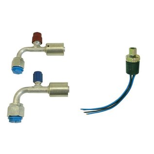 Vintage Air Female Trinary Switch Kit W/ Reduced Barrier 90° Compressor Fittings - 110072