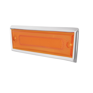 United Pacific 81-87 Chevy/GMC Truck - 8 Amber LED Dual Function Side Marker w/ SS Trim - L/H - 110310