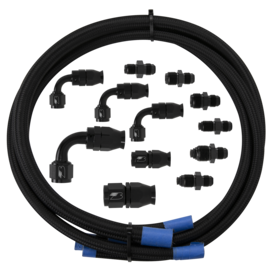 Billet Specialties Black Power Steering Hose Kit for Remote Reservoir - BLK77900