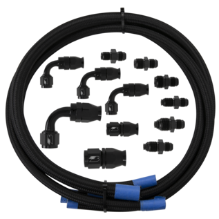 Billet Specialties Black Power Steering Hose Kit for Remote Reservoir - BLK77900