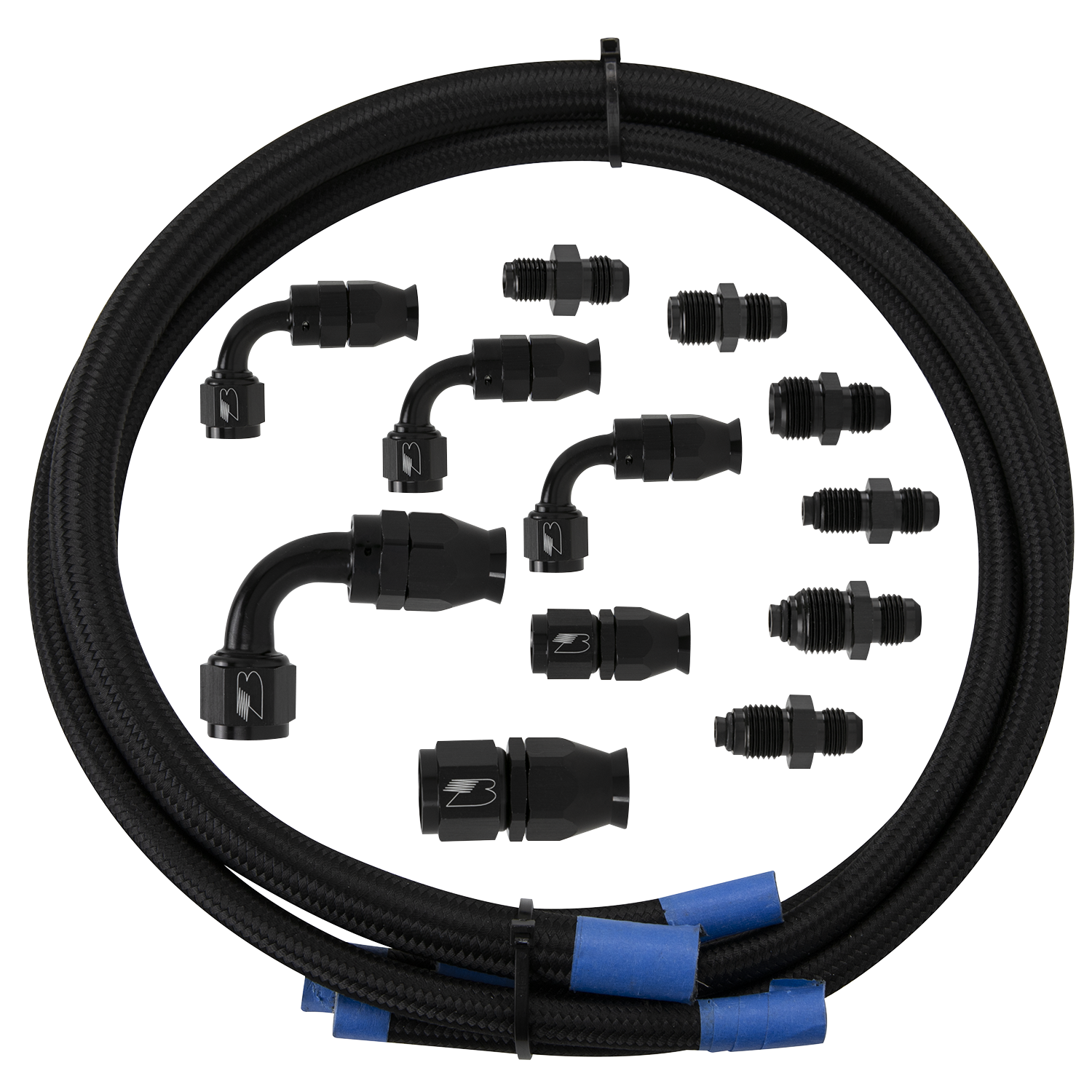 Black Power Steering Hose Kit for Remote Reservoir - BLK77900 - Affordable  Street Rods
