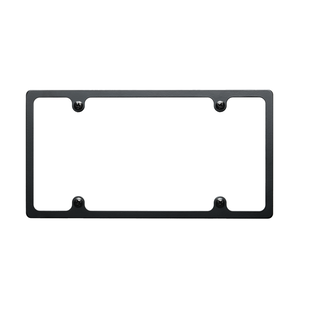 Billet Specialties License Plate Frame - Plain Slim-Line - Black - BLK55020