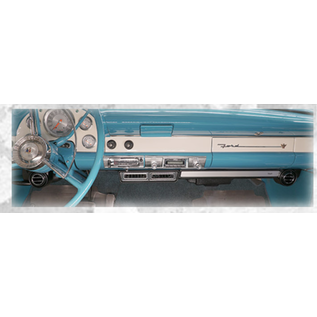 Vintage Air Under Dash Slimline Universal Louver Panel with Brushed Aluminum Trim Kit - 492090