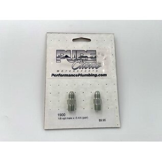 Pure Choice Motorsports Caliper Fitting - 1/8 NPT to -3 AN for Wilwood Disc (PAIR) - 1900