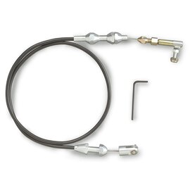 Lokar Standard Hi-Tech Throttle Cable - Aluminum Fittings - Black Housing