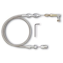 Lokar Standard Hi-Tech Throttle Cable - Aluminum Fittings - Stainless Housing