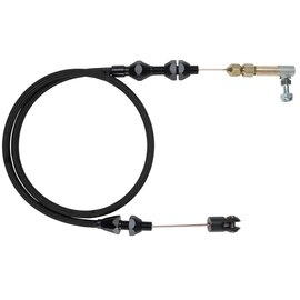 Lokar Standard Hi-Tech Throttle Cable - Black Fittings - Black SS Housing