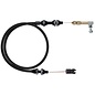 Lokar Standard Hi-Tech Throttle Cable - Black Fittings - Black SS Housing