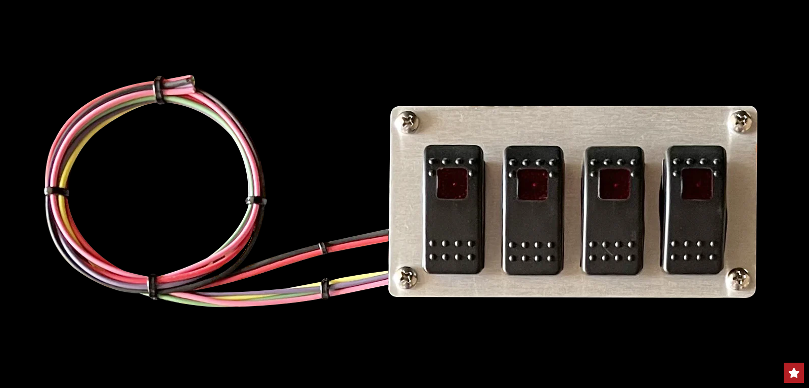 American Autowire Rocker Switch Panel 510919 (4 Switches) American Autowire Rocker Switch Panel 510919 (4 Switches)