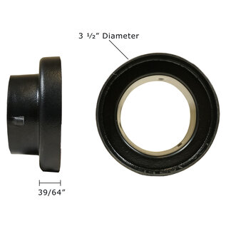 Vintage Air Duct Hose Adapter for 2-1/2" Hose, 3-1/2" Diameter x 39/64" - 49881-VCI