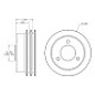 Vintage Air Crankshaft Pulley - Double-Groove - Ford 289-302 Small Block w/ 3 mounting holes - 730016