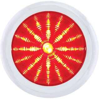 United Pacific 50 Pontiac Style Tail Light With Chrome Bezel & Red Lens - STL1006LED