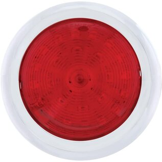 United Pacific 50 Pontiac Style Tail Light With Chrome Bezel & Red Lens - STL1006LED