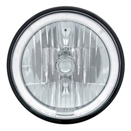 United Pacific 7" Headlight with White LED Halo Ring - 31285