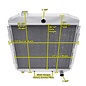 Champion Radiator 53-56 Ford Truck - All Aluminum Radiator 4-Row Core - MC8356