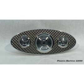 Phoenix Machine Works 32 Ford 3-Gauge Flat Dash Panel - PMW - 220SS